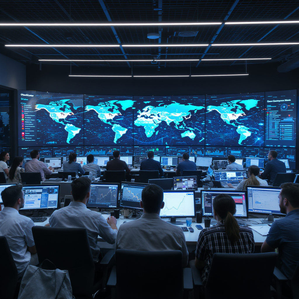 Infographic showing the progression from garage startup to global enterprise through four phases: foundation, domestic scaling, international foray, and global optimization