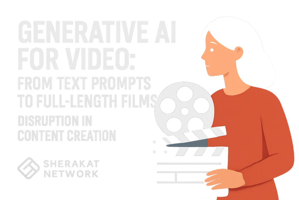 Diagram showing the four-step flow of AI video creation: Human Prompt, Text Encoding, Diffusion Denoising, Video Decoding.