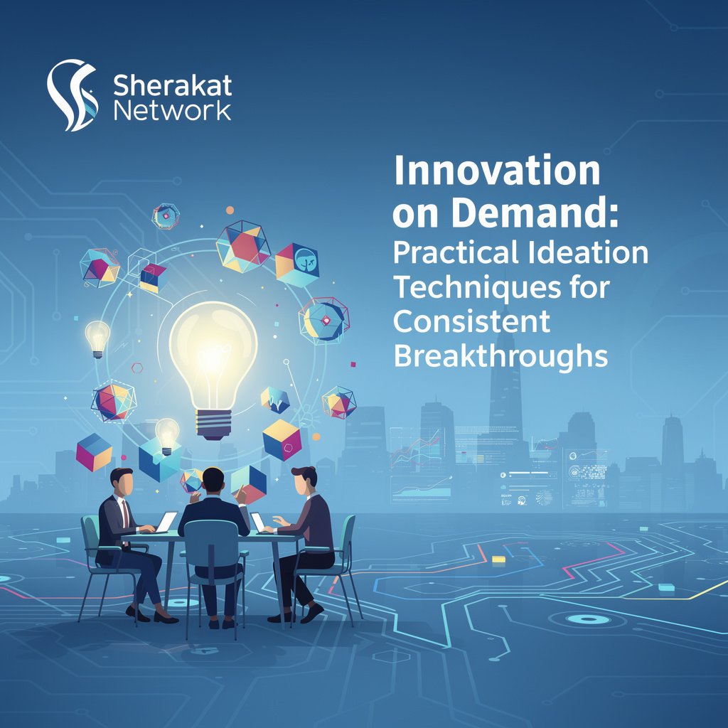 Five-stage innovation value chain diagram showing opportunity sensing, idea generation, concept development, idea selection, and experiment design