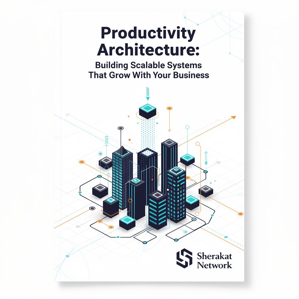 Three-layer framework diagram showing foundation (tools), process (workflows), and culture (norms) layers of productivity architecture