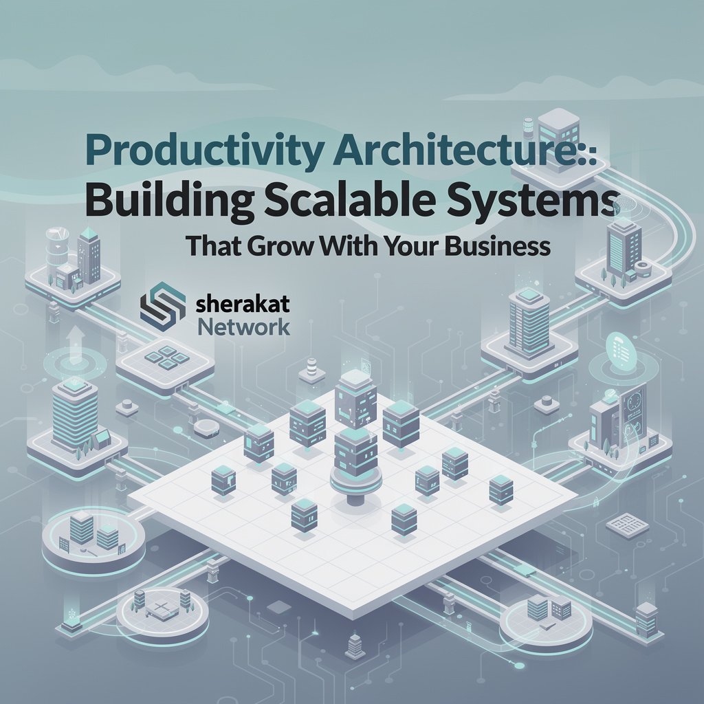 Three-layer framework diagram showing foundation (tools), process (workflows), and culture (norms) layers of productivity architecture