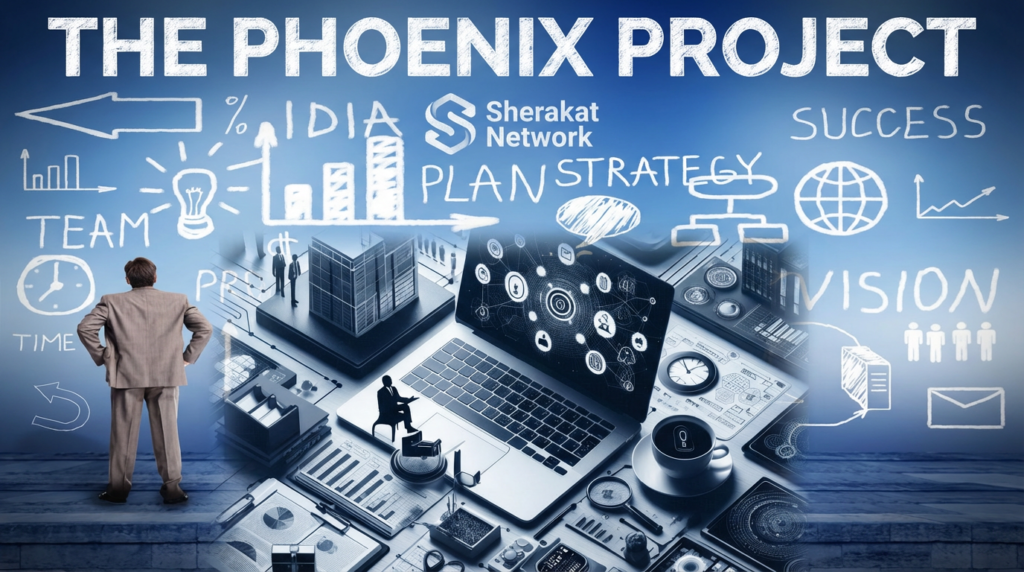 Visual roadmap infographic showing the five phases of digital transformation for a legacy business: Assessment, Quick Win Pilot, Core Overhaul, Cultural Change, and Data-Driven Evolution.