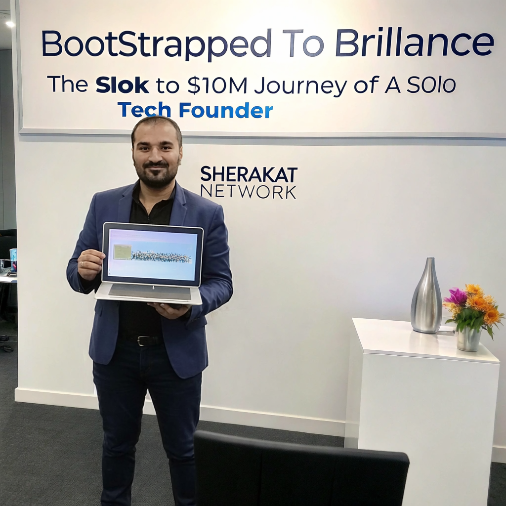 An infographic illustrating the five-stage growth model for a bootstrapped SaaS company, showing key milestones, activities, and mindsets for each stage.