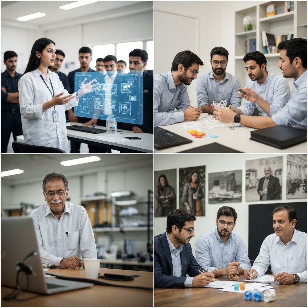 Infographic showing the 5-step journey of a Pakistani entrepreneur from micro-bootstrapping to sustainable scaling, with icons for each stage.