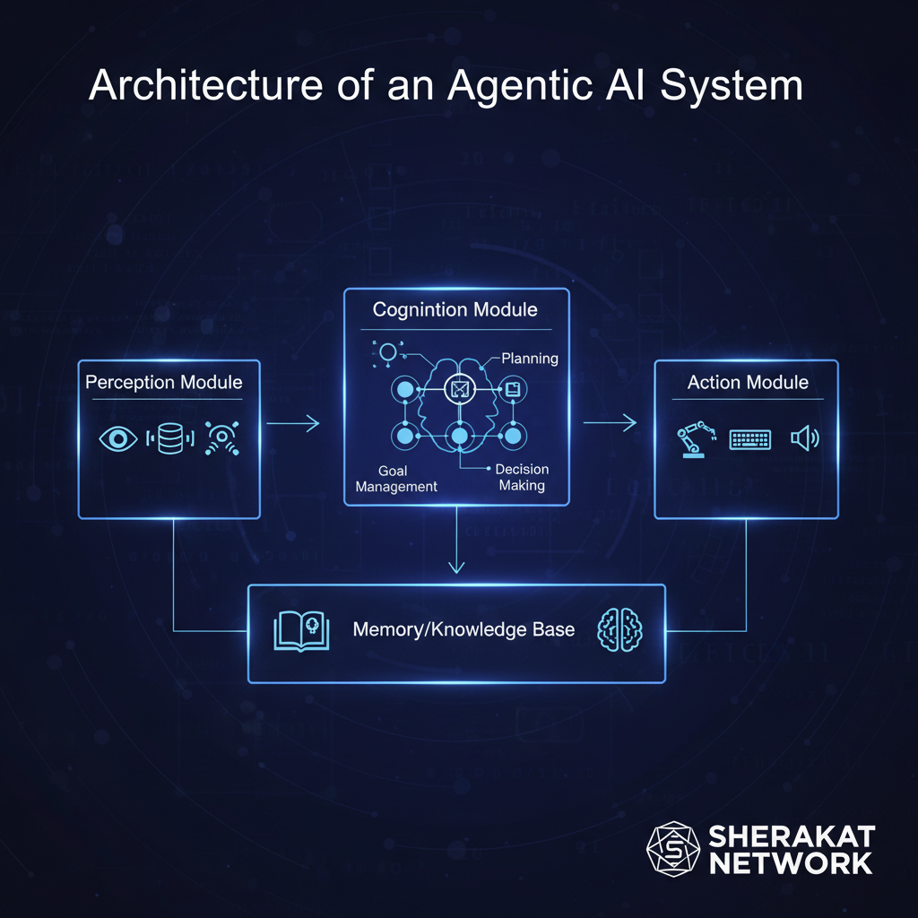 Detailed flowchart showing the complete workflow of an AI agent from goal reception through planning, execution with tools, self-critique, and delivery