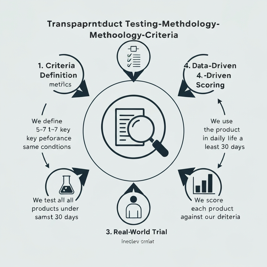 A mockup screenshot of a website's "Our Ethics" page showing sections on review philosophy, disclosures, and privacy.