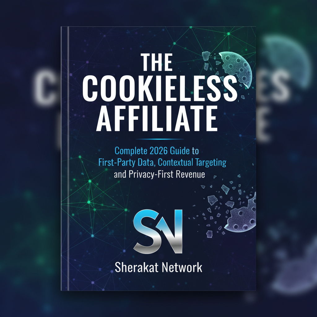 Diagram illustrating five pillars: First-Party Data Fortress, Contextual & Intent Marketing, Owned Audience Engine, Privacy-First Measurement, and Trust-Based UX, supporting a cookieless affiliate business.