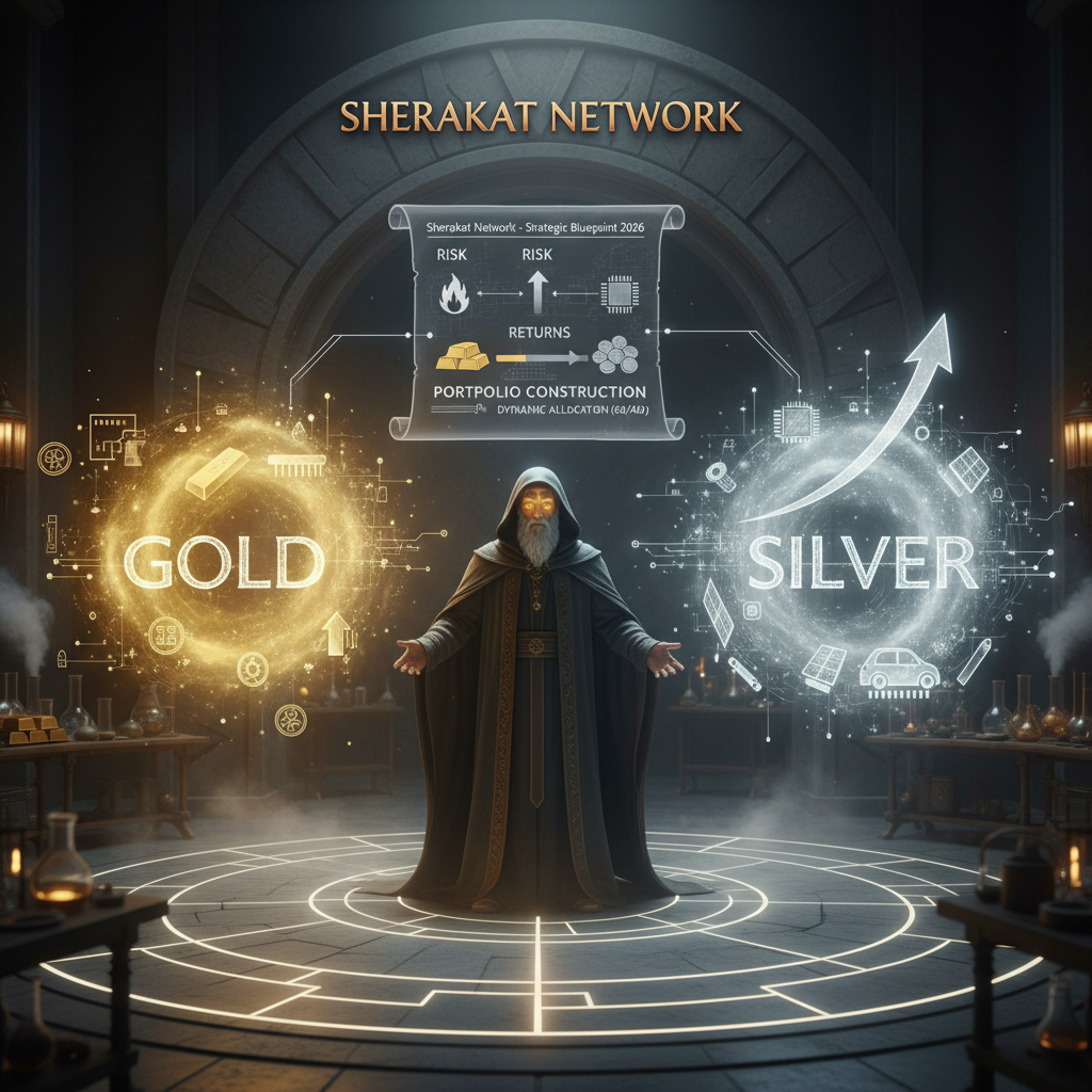 Line graph showing the Gold to Silver Ratio from 1920 to 2026, highlighting major economic and geopolitical events that caused spikes and crashes.