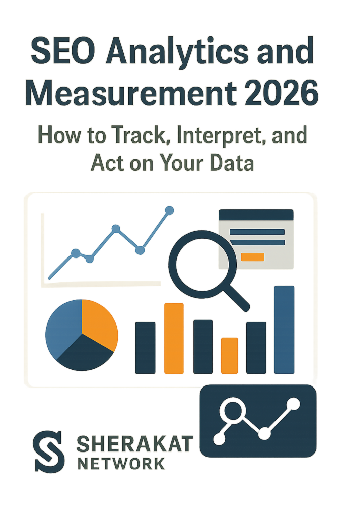 A pyramid diagram showing five levels of SEO measurement: Business Outcomes (revenue, customers), Conversion Metrics (conversion rate, assisted conversions), Engagement Metrics (time on site, pages per session), Search Metrics (impressions, clicks, rankings), Activity Metrics (content published, backlinks earned).