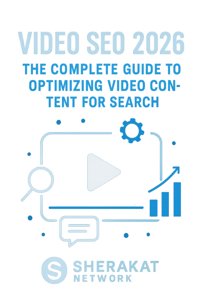 A diagram showing the process of implementing VideoObject schema: create JSON-LD markup, add to HTML head, validate with Rich Results Test, and monitor in Google Search Console.