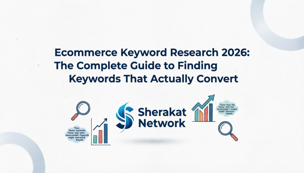Diagram showing the four types of search intent: Informational (searching for knowledge), Navigational (searching for a specific site), Commercial (researching products before buying), and Transactional (ready to purchase). Each has an example query.