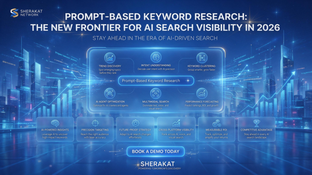 Flowchart showing prompt collection, clustering, fan-out mapping, and content optimization process for AI search