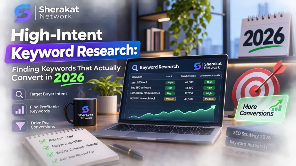 Chart comparing conversion rates for transactional, commercial, and informational keywords in 2026